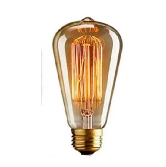 Picture of ST64 E27 220V 40W Amber glass